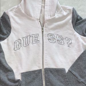 GUESS zip up hoodie with Sherpa lining